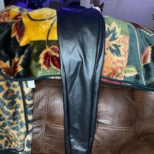 Brand New Black “new day” Leather Tights .